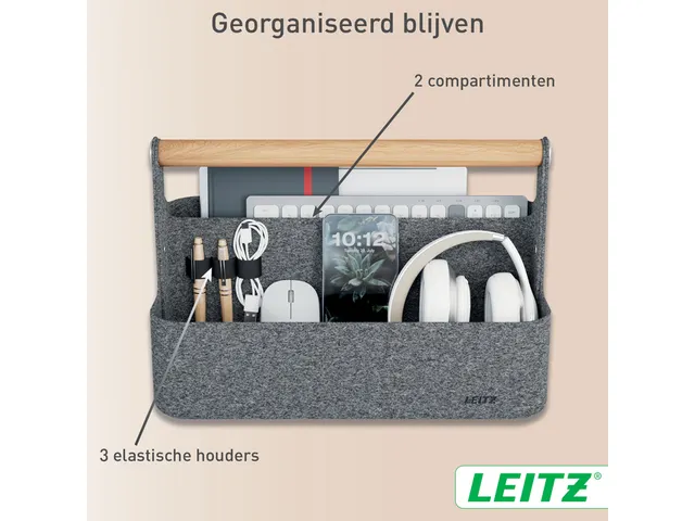 Bureau organizer Leitz draagbaar donkergrijs