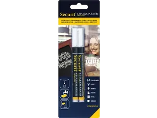 Krijtmarker Fijn, Blister Van 2 Stuks, Wit - 1