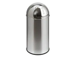 Afvalbak Pushcan EKO 40 liter met Pushdeksel RVS - 1