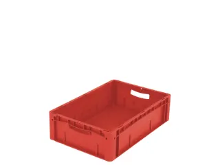 Euronorm Stapelkrat Pp 170x600x400mm Wanden/bodem Gesloten Rood 34l - 1