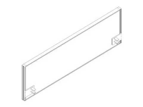 geluidabsorberende tafelscheidingswand,HxB 480x1400mm,lichtgroen