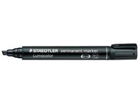 Viltstift Staedtler Lumocolor 350 permanent beitelpunt 2-5mm zwart