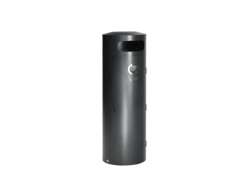 Combi-Asbak 90 Liter HxØ 1245x420mm Antiek-Zilverkleurig Afsluitbaar