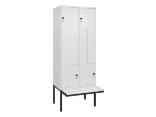 Z-garderobekast,HxBxD 2120x800x815mm,4vak,vak B 400mm,draaigrendel - 1