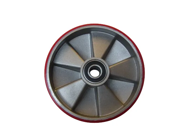 Palletwagen 2.5t Zwenk/vorkwielen Pu/pu Dubbelvoudig Vorklengte 1150mm