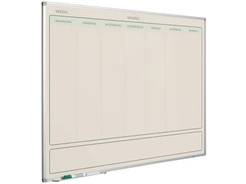 Weekplanner Elegance Nederlands softline profiel 8mm 90x120cm aluframe