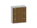 hangmappenkast 1150x1000x430mm 3hangmappenframes Onyx+ noten