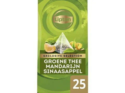 Thee Lipton Exclusive groene thee mandarijn sinaasappel 25 pramidezakj