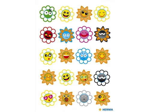 Sticker Etiket Herma 3668 Gekke Zonnen Puffy 20 stuks