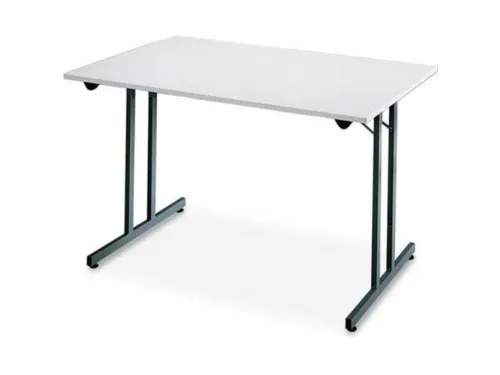 klaptafel HxBxD 740x1400x700mm rechthoekig kersen T-voet aluminium