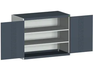 kast met geperforeerde platen,HxBxD 1000x1300x525mm,2xStalen bodem - 1