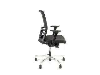 Bureaustoel EN1335 Linea Omnia 01 zwart/zwart met 3D armleuning en alu - 3