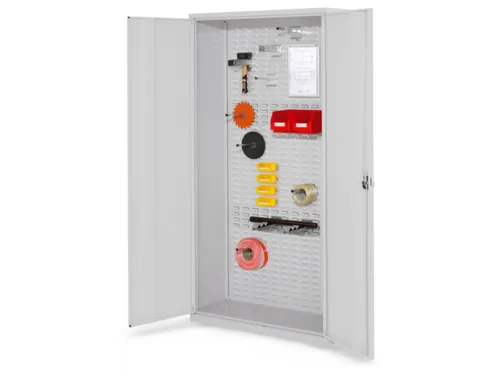 kast met sleufplaat,HxBxD 1950x1000x410mm,cil.-slot,sokkel,RAL5010