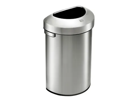 Afvalbak Urban half rond 80 Liter Mat RVS