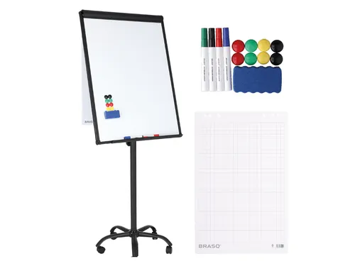 BRASQ Flipover Mobiel 70x100cm Magnetisch Zwart inclusief accessoires