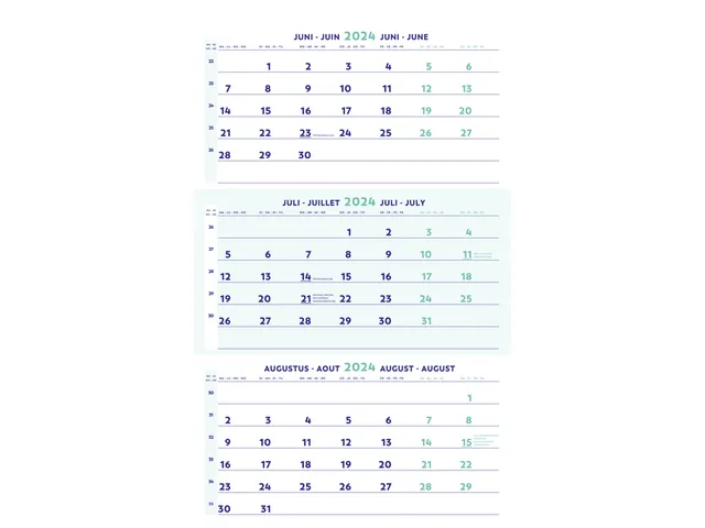 3-Maandkalender 2027 Brepols 30x43cm