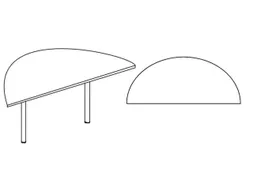 aanbouwtafel,i.h.v.,HxBxD 720-840x1600x800mm,halfrond,MP-lichtgrijs