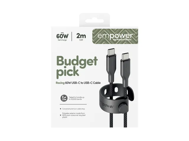PanzerGlass empower by Racing 60W USB-C to USB-C Cable | USB 2.0