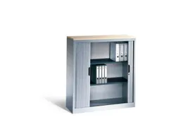 Roldeurkast HxBxD 1230x1200x420mm 2 Legborden Ral7035
