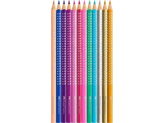 Kleurpotloden Faber-Castell Sparkle in roze blik á 12 stuks - 2