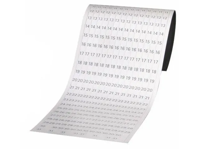 datumstrook,1-31,magnetisch,H 695mm