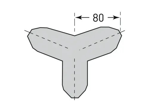 hoekbescherming,buitenhoek,v. binnen/buiten,been L 40mm,PU-schuim