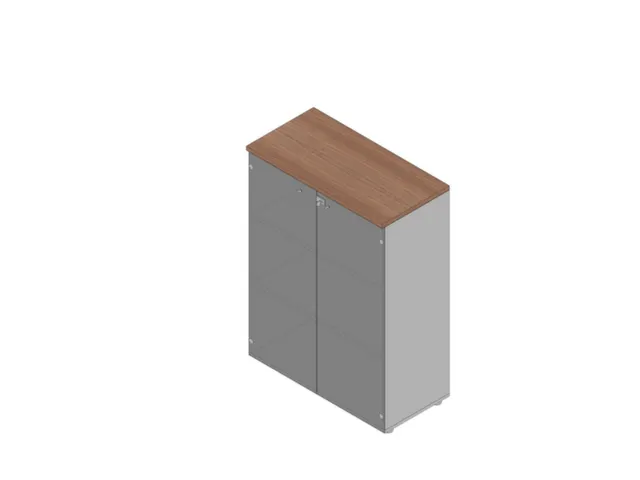 vitrinekast HxBxD 1232x900x450mm 2xhouten vloer 3 OH aluminium noten