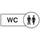 aanwijzingsbord,WC,PVC,om te verlijmen,HxB 130x300mm