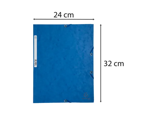 Elastomap glanskarton 400 3 klep blauw