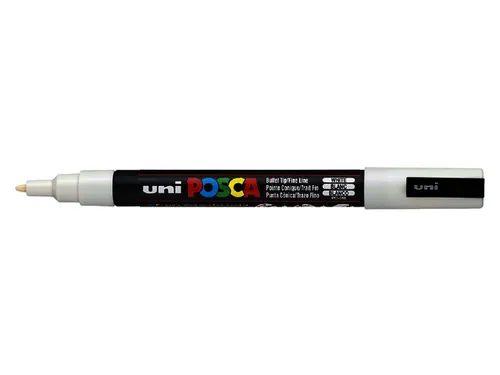 Verfstift Posca PC3M Fijne punt 0,9-1,3mm Wit
