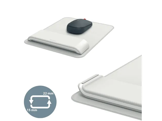 Tapis de souris Leitz Ergo avec repose-poignet réglable gris clair