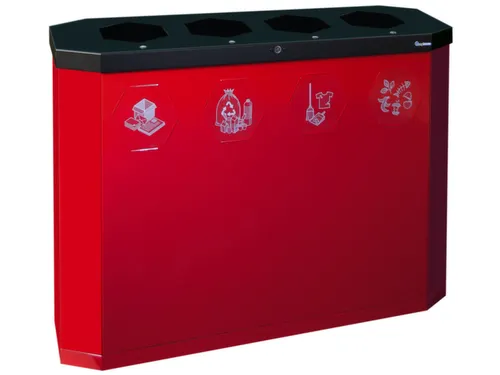 afvalverzamelstation,4x45l,HxBxD 830x1200x355mm,4opening(en)