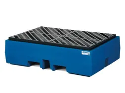 PE-opvangbak,v. 2x200l vat/kleinemballage,opvangvol. 270l