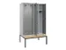 locker met bank,voor scheiding van kleding,HxBxD 2120x1200x815mm,4vak