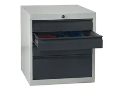 ladekast 600x500x600mm 4laden cilinderslot RAL7035 front RAL7016