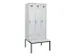 locker met bank,voor scheiding van kleding,HxBxD 2120x900x815mm,3vak