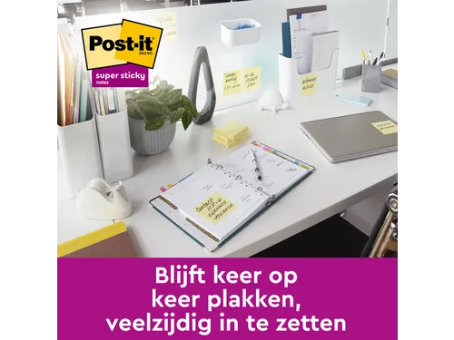 Memoblok Post-it 6920 Super Sticky 76x76mm geel
