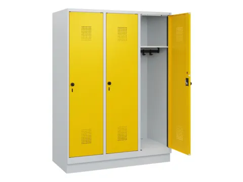 schoollocker,HxBxD 1630x1200x500mm,3vak,vak B 400mm,draaigrendel