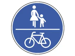 verkeersbord,gemeenschappelijk voet-/fietspad,conform StVO,aluminium