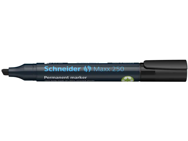 Marqueur Schneider Maxx 250 permanent noir, pointe biseautée