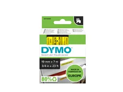 Labeltape Dymo 45808 D1 S720880 19mmx7m zwart op geel