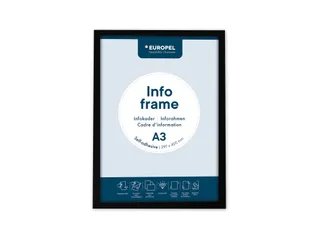 Infokader Europel zelfklevend A3 zwart - 1