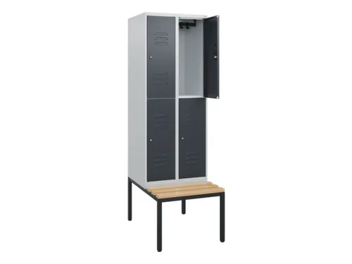 Dubbeldekse dekenkist,HxBxD 1950x600x815mm,2x2vak.,vak B 300mm