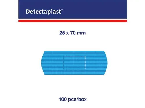 Detectaplast 8025 Pleister waterafstotend blauw 25x72mm 100 Stuks