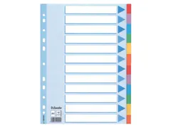 Tabbladen Esselte A4 11-Gaats Karton 12-Delig Assorti