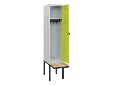 locker met bank,HxBxD 1950x400x815mm,1vak,vak B 400mm,draaigrendel