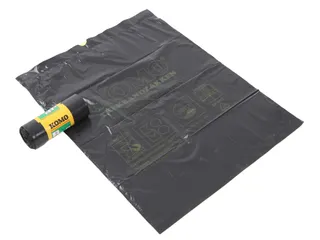 Afvalzak Komo 60x80x0.043 60 Liter Grijs Ldpe Komo Trekband - 2