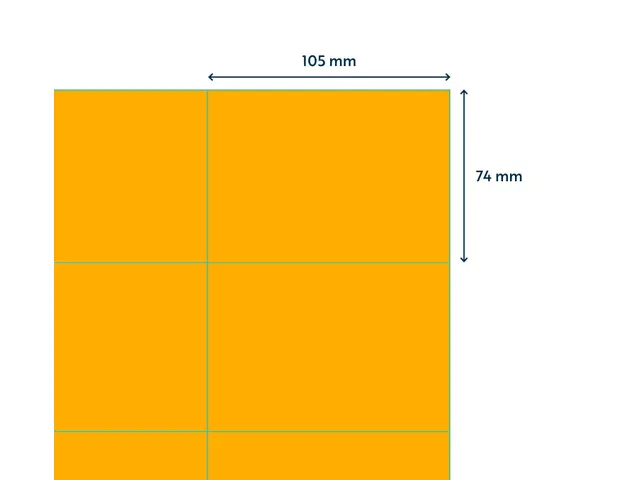 Etiquette universelle 105x74mm orange fluorescent 100 pièces