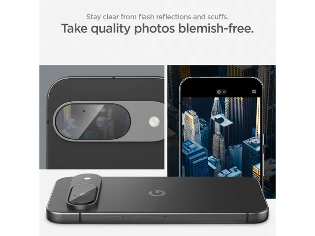 Spigen AGL08443 Camerabeschermer Google Pixel 9 Glas.tR EZ Fit Optik