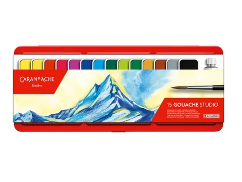 Plakkaatverf Caran d'Ache blik à 15 kleuren